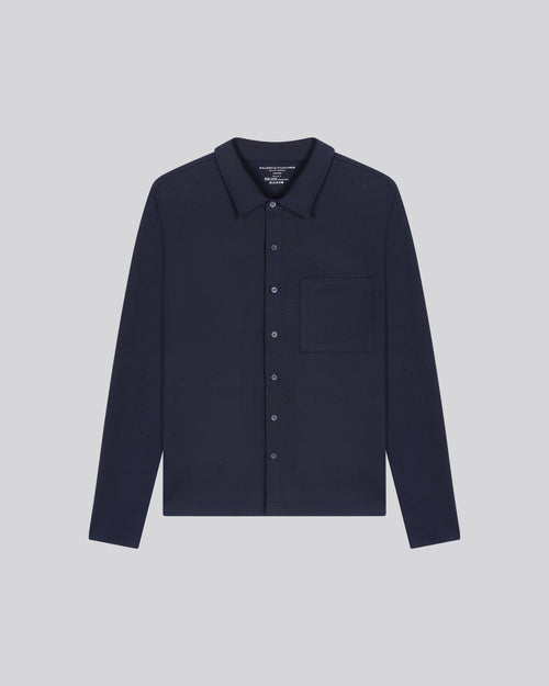 Chemise Marine Chemise Manches Longues en Lyocel, Tencel / Coton organique - MAJESTIC FILATURES