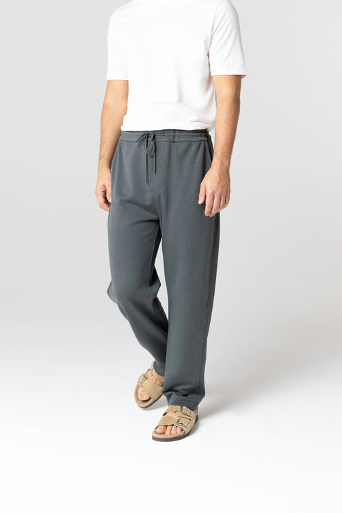 Pantalon Gris foncé en Lyocel, Tencel / Coton organique - MAJESTIC FILATURES