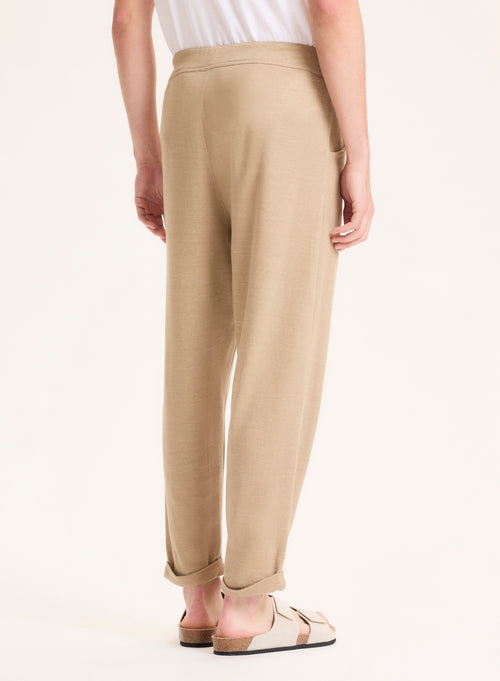 Beige Linen Pants - MAJESTIC FILATURES