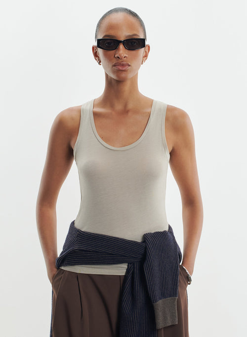 Camiseta de tirantes de viscosa y cachemira - MAJESTIC FILATURES