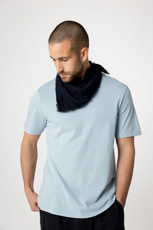 Pañuelo azul marino de cachemira - MAJESTIC FILATURES