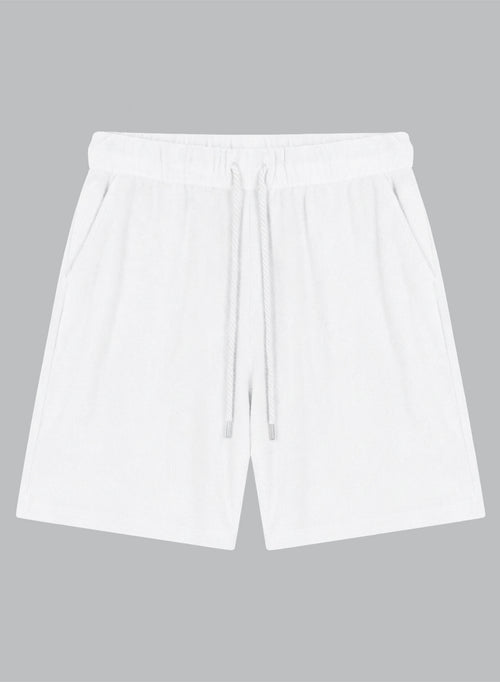 Shorts aus Bio-Baumwolle/Polyamid in Weiß - MAJESTIC FILATURES