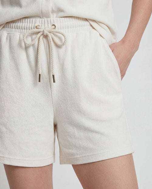 Shorts aus Bio-Baumwolle/Polyamid in Weiß - MAJESTIC FILATURES