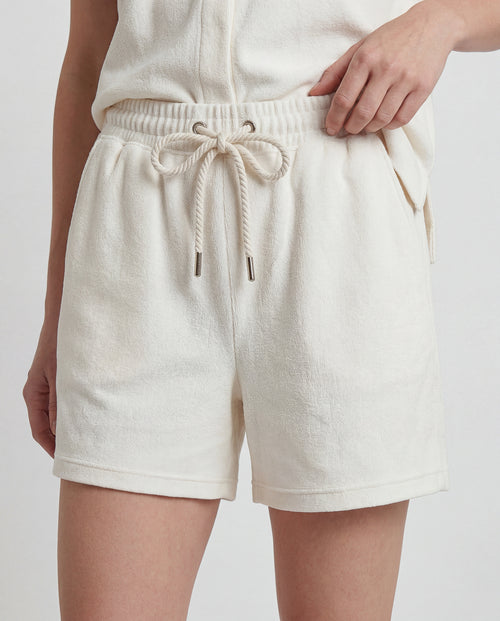 Shorts aus Bio-Baumwolle/Polyamid in Weiß - MAJESTIC FILATURES