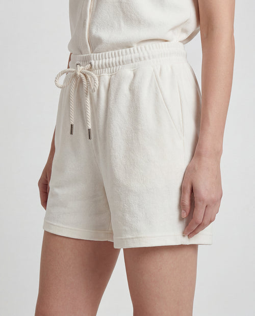 Shorts aus Bio-Baumwolle/Polyamid in Weiß - MAJESTIC FILATURES