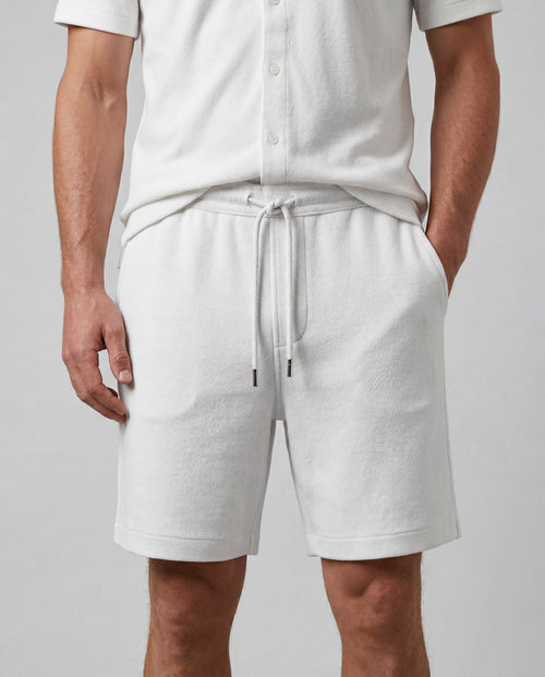 Shorts blancos de algodón orgánico/poliamida - MAJESTIC FILATURES
