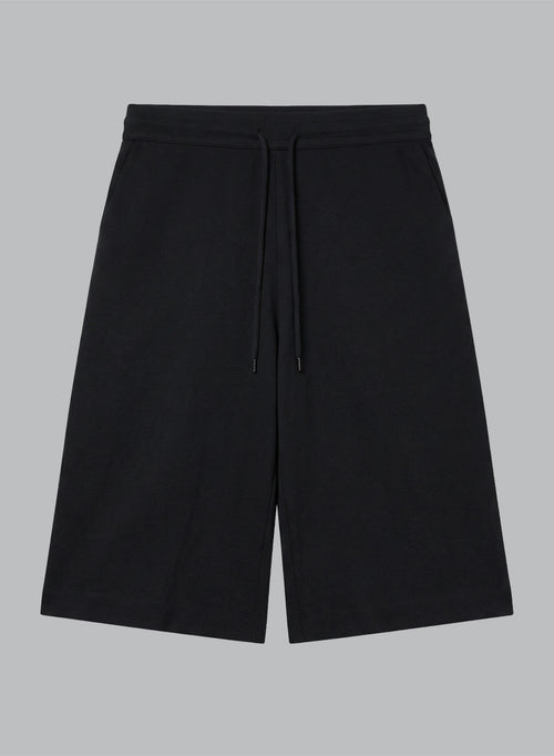 Black Shorts in Cotton / Linen - MAJESTIC FILATURES