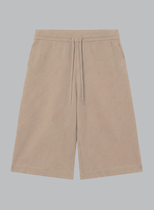Cotton / Linen Shorts in Coffee Latte - MAJESTIC FILATURES