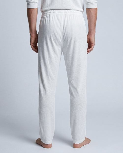 Pantalón blanco de algodón/lino - MAJESTIC FILATURES
