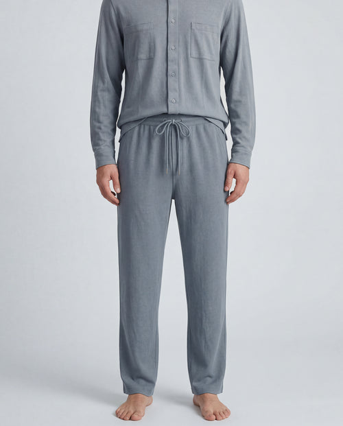 Pantalón gris de algodón/lino - MAJESTIC FILATURES