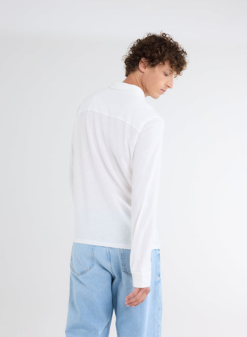 Camisa blanca de manga larga - MAJESTIC FILATURES