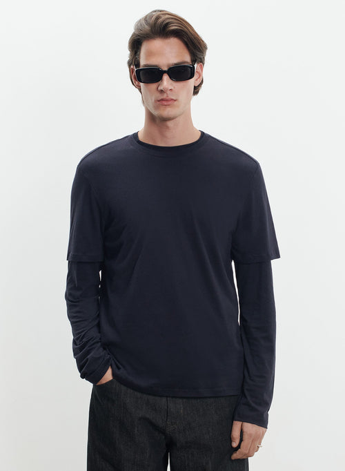 Cotton and cashmere T-shirt - MAJESTIC FILATURES