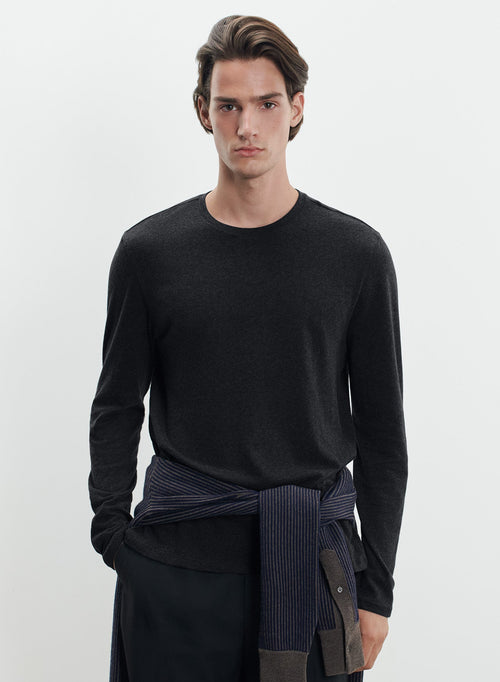 Cotton and cashmere T-shirt - MAJESTIC FILATURES