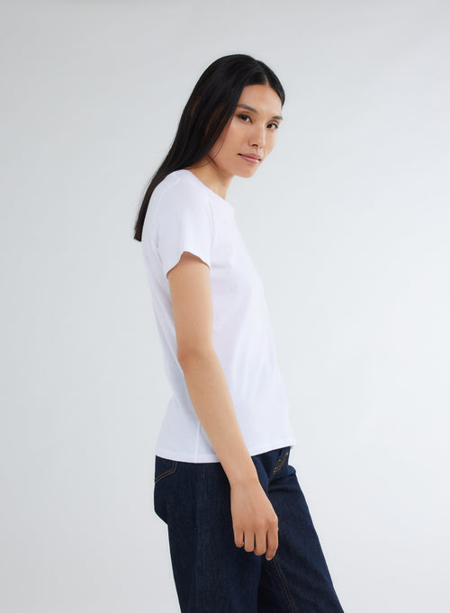 "Polly round neck Silk Touch T-shirt" - MAJESTIC FILATURES