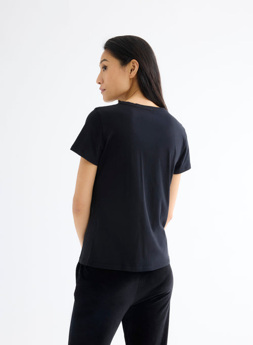 "Camiseta Polly cuello redondo manga corta de Algodón Silk Touch" - MAJESTIC FILATURES