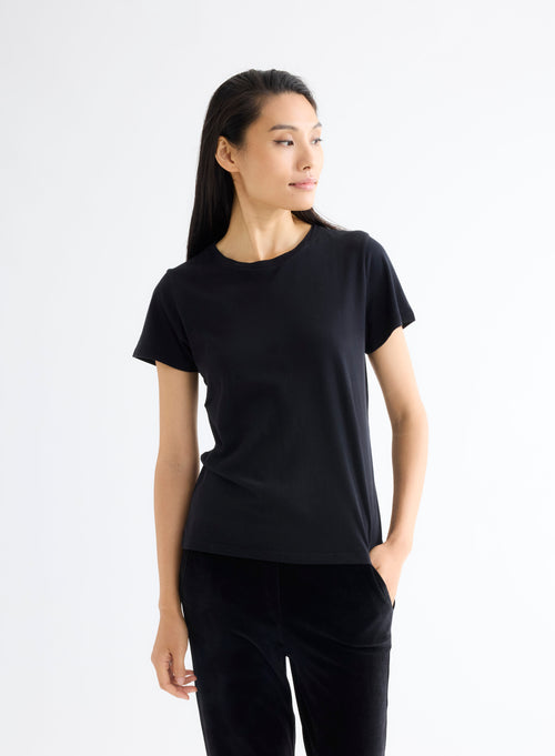 "Camiseta Polly cuello redondo manga corta de Algodón Silk Touch" - MAJESTIC FILATURES