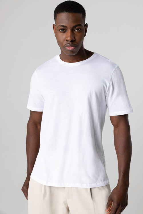 "Camiseta Patrice cuello redondo manga corto de Algodón Silk Touch" - MAJESTIC FILATURES