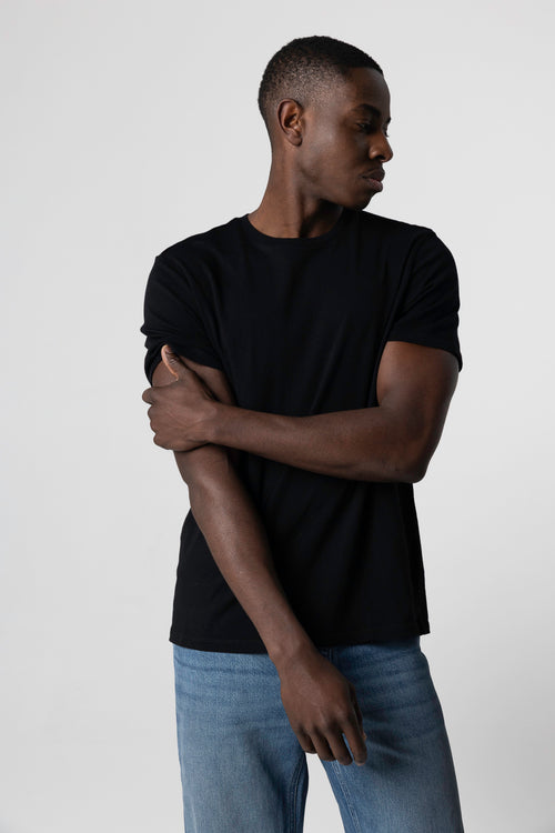 "Camiseta cuello redondo de manga corta de Algodón" - MAJESTIC FILATURES