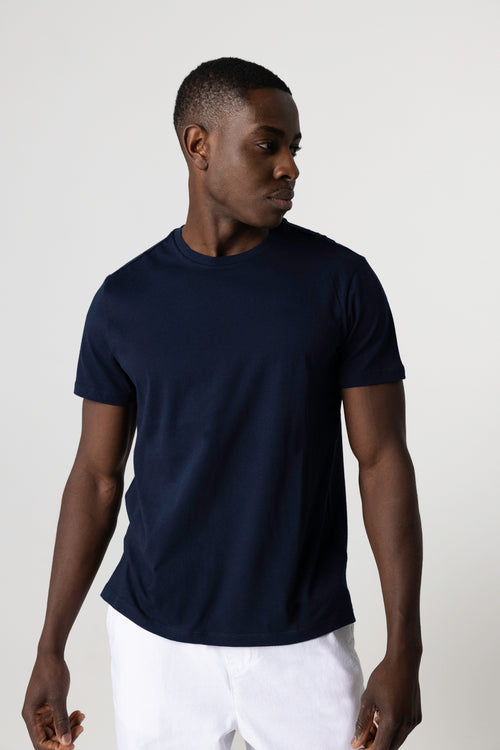 Patrice Silk Touch Cotton short sleeve round neck T-shirt - MAJESTIC FILATURES