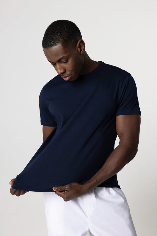 "Camiseta Patrice cuello redondo manga corto de Algodón Silk Touch" - MAJESTIC FILATURES