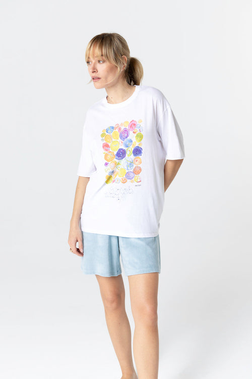T-shirt Blanc Col Rond Manches Courtes en Coton organique - MAJESTIC FILATURES