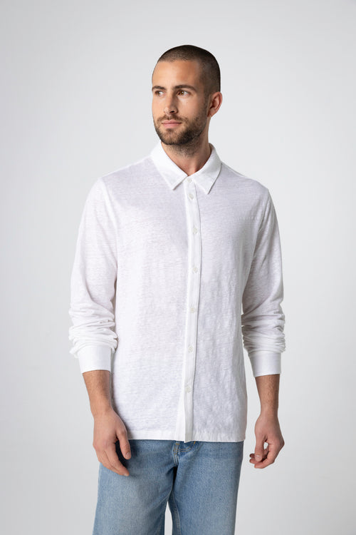 Camisa blanca de manga larga - MAJESTIC FILATURES