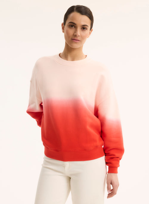 Sweat Rouge Col Rond Manches Longues en Coton organique - MAJESTIC FILATURES