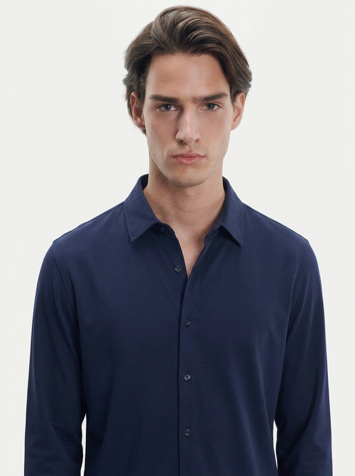 Camisa de algodón orgánico y elastano - MAJESTIC FILATURES