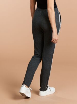 Pantalones grises de algodón/cachemira/algodón - MAJESTIC FILATURES