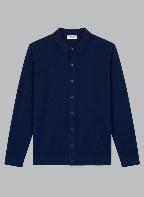 Chemise Marine Manches Longues en Cachemire - MAJESTIC FILATURES